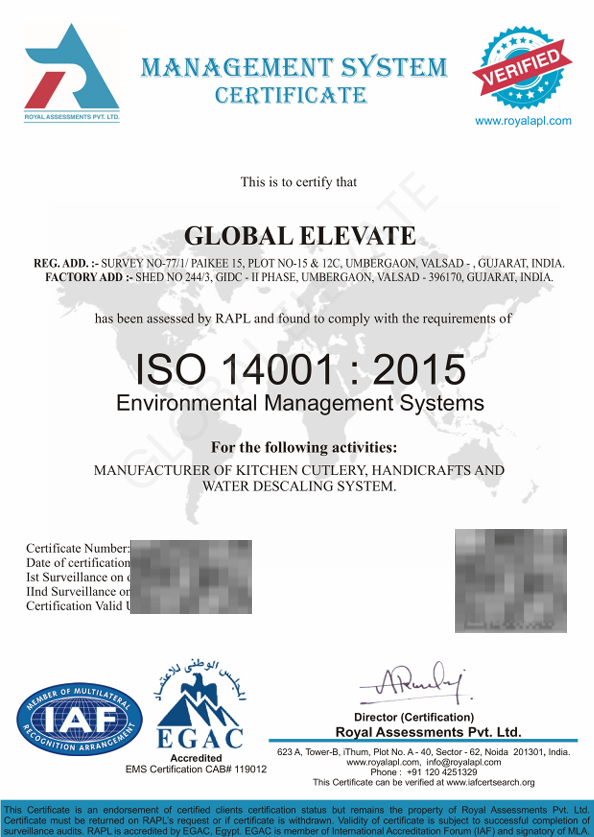ISO 14001:2015 - Environmental Management System